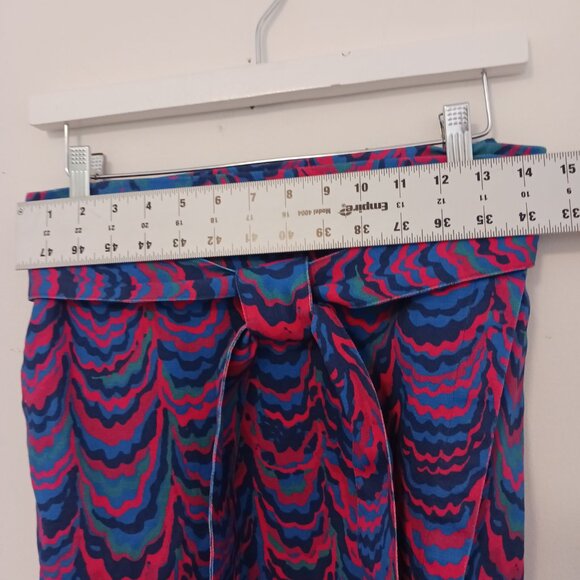 porridge Anthropologie, Medium Wrap Skirt, Abstract Print, Tie Waist, Pockets - Picture 8 of 12